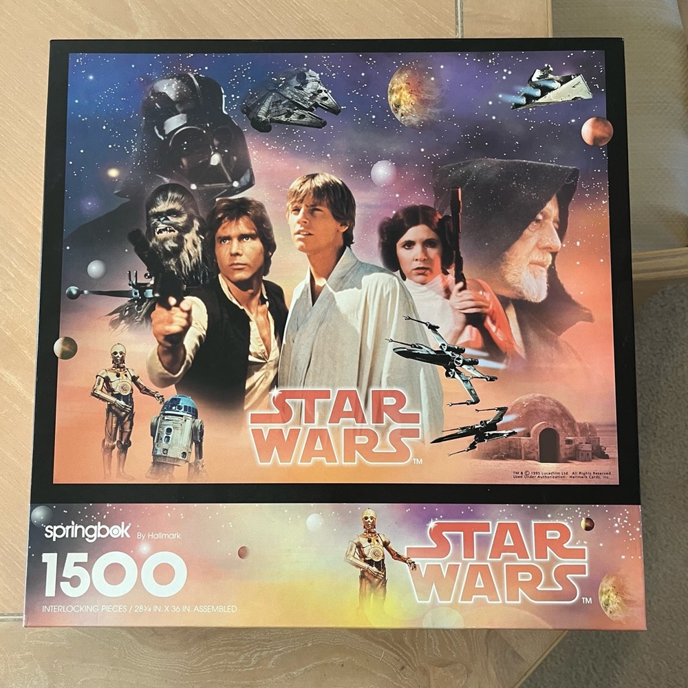 Vintage Star Wars 1500 piece jigsaw puzzle by Springbok.